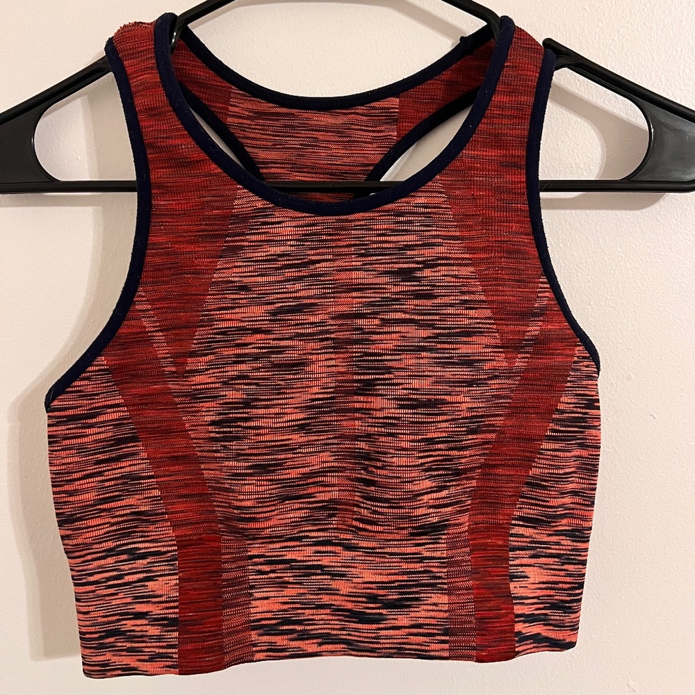 LNDR Space Dye Orange and blue sports bra